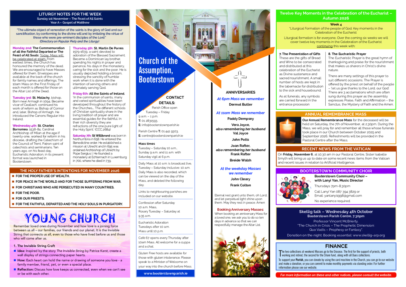 Parish Newsletter 1st November 2026 - Open the full PDF